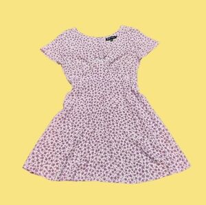 Lavender Floral Mini Dress